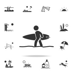 surfer icon. Detailed set of beach holidays icons. Premium quality graphic design. One of the collection icons for websites, web design, mobile app