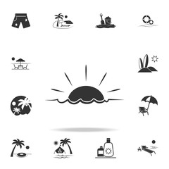 Obraz premium sea and sun icon. Detailed set of beach holidays icons. Premium quality graphic design. One of the collection icons for websites, web design, mobile app