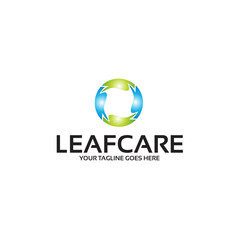leaf care logo template