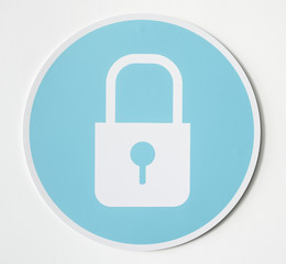 Privacy safety lock icon symbol