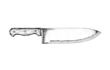 Stoff pro Meter Hand drawn cooking knife © Rawpixel.com