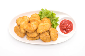 Chicken nuggets with sauce