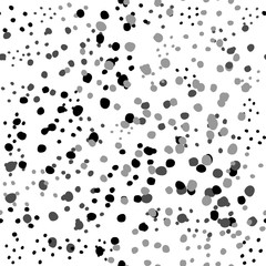 Circle Seamless Grunge Dust Messy Pattern. Easy To Create Abstract Vintage, Dotted, Scratched Effect With Grain And Noise