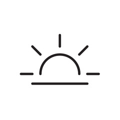 sun icon in trendy flat style isolated on background.