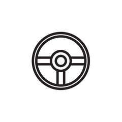 steering wheel icon in trendy flat style isolated on background