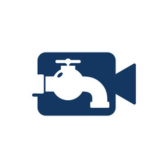 Plumbing Video Logo Icon Design