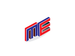 Initial Letter ME Design Logo Vector Graphic Branding Letter Element.