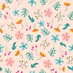 Naklejka na ściany i meble Beautiful Seamless Floral pattern design