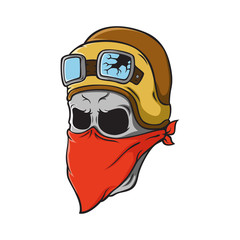 head skull with helmet