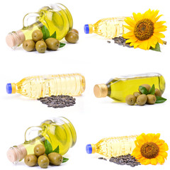 Olives oil and sunflower oil