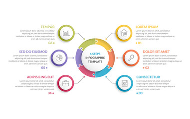 Circle Infographics - Six Elements