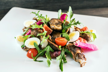 warm salad with duck