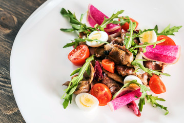 warm salad with duck