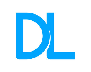 DL initial letter typography typeset logotype alphabet font image vector icon logo