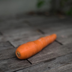  carrot  on wooden background