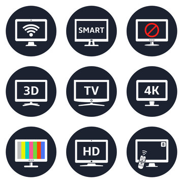 Vector lcd tv icons