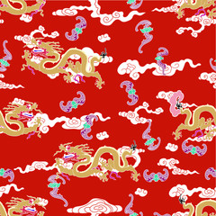 This is a traditionally Chinese ornament with a dragon and clouds.The dragon is the highest ranking animal in the Chinese animal hierarchy. It also represents a state symbol that is an emperor's role.