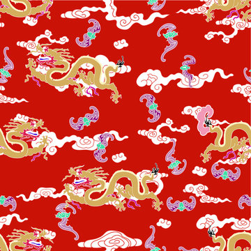 This is a traditionally Chinese ornament with a dragon and clouds.The dragon is the highest ranking animal in the Chinese animal hierarchy. It also represents a state symbol that is an emperor's role.