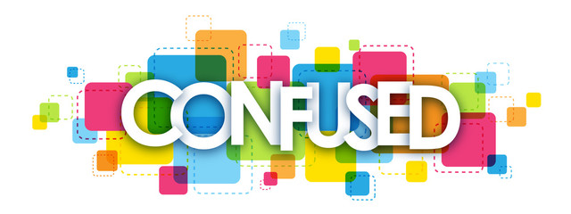 CONFUSED vector letters icons