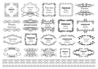 Set of vector graphic elements for design