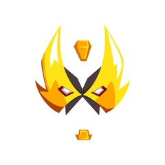 Mask of hero or villain face vector Illustration isolated on a white background