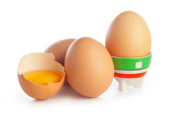 egg on white background
