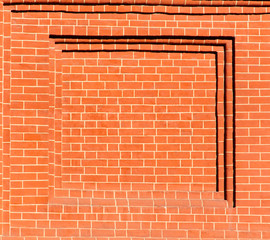 Red brick wall on building as background