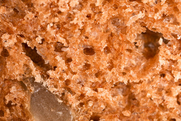 Bread with seeds and raisins as a background
