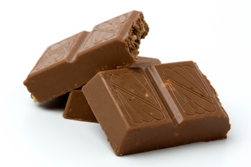 chocolate  isolated on white background.