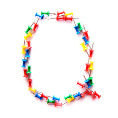 Letter Q of the English alphabet from the office buttons