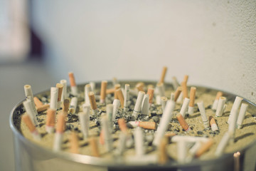 ashtray on table, cigarette, don't smoke