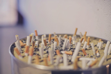 ashtray on table, cigarette, don't smoke