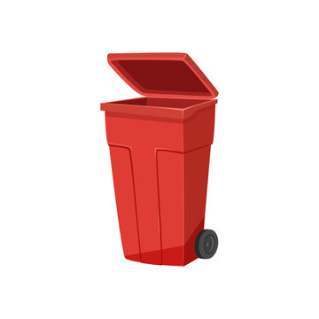 Trash bin vector illustration isolated on white background.