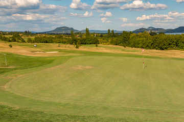 Fototapeta premium Landscape from a golf course in Hungary, near the lake Balaton