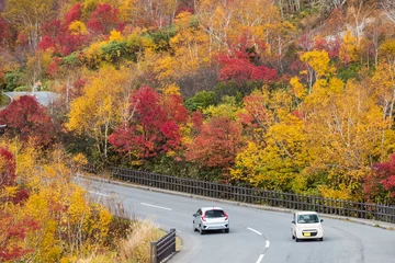 Photo sur Plexiglas Automne Ligne d& 39 or Hakkoda dans la préfecture d& 39 Aomori en automne
