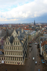 Fototapeta premium Ghent skyline from tower