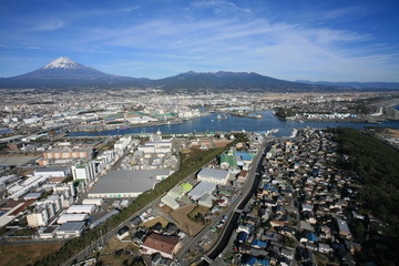 Obraz premium 静岡田子の浦空撮
