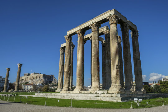 Temple of Olympian Zeus in Athens, Greece.