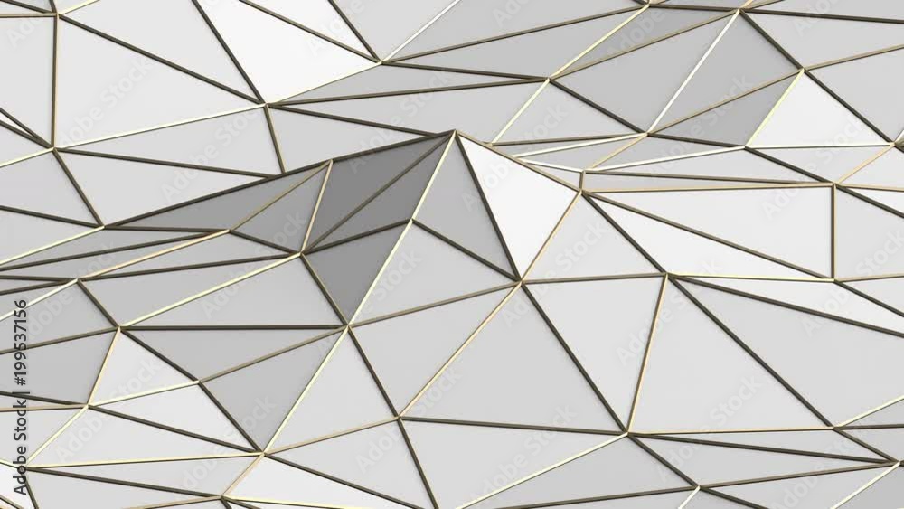 Poster abstract 3d rendering of geometric surface. computer generated loop animation. modern background wit