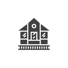 Train station vector icon. filled flat sign for mobile concept and web design. Railway station platform simple solid icon. Symbol, logo illustration. Pixel perfect vector graphics