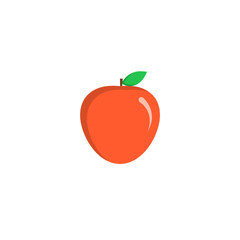 Simple red apple icon