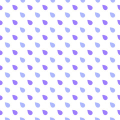 Vector seamless pattern with rain drops on a white background.