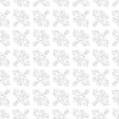 Damask classic light silver pattern. Seamless abstract background with repeating elements. Orient background