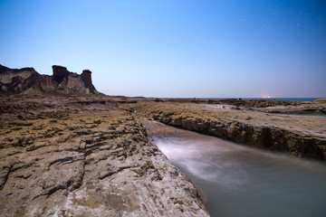 Obraz premium Mofanegh Beach at Night, Hormoz Island, Iran