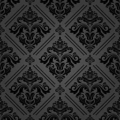 Classic seamless dark pattern. Traditional orient ornament. Classic vintage background