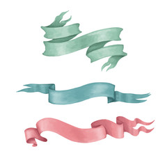 Ribbons clip art digital ribbon flag