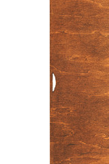 Old wooden box isolated on white background