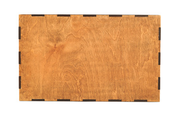 Old wooden box isolated on white background