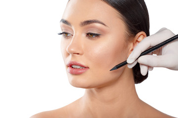 Fototapeta premium cosmetology plastic surgery beauty concept