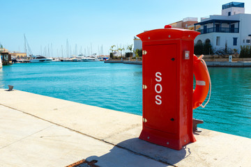 Fire hydrant. Fire protection in the port.